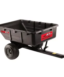 Brinly-Hardy 10 cu. ft. 650 lb. Tow-Behind Poly Utility Dump Cart with Durable Compression Molded Bed