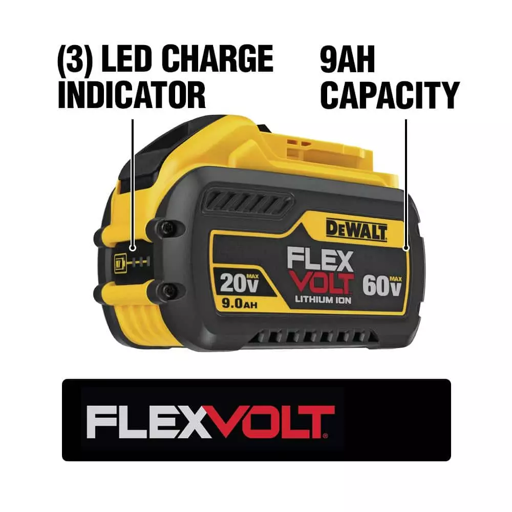 DEWALT FLEXVOLT 20-Volt/60-Volt MAX Lithium-Ion Battery Pack with 9.0 Ah and 6.0 Ah Battery Packs (2-Pack) - Image 2