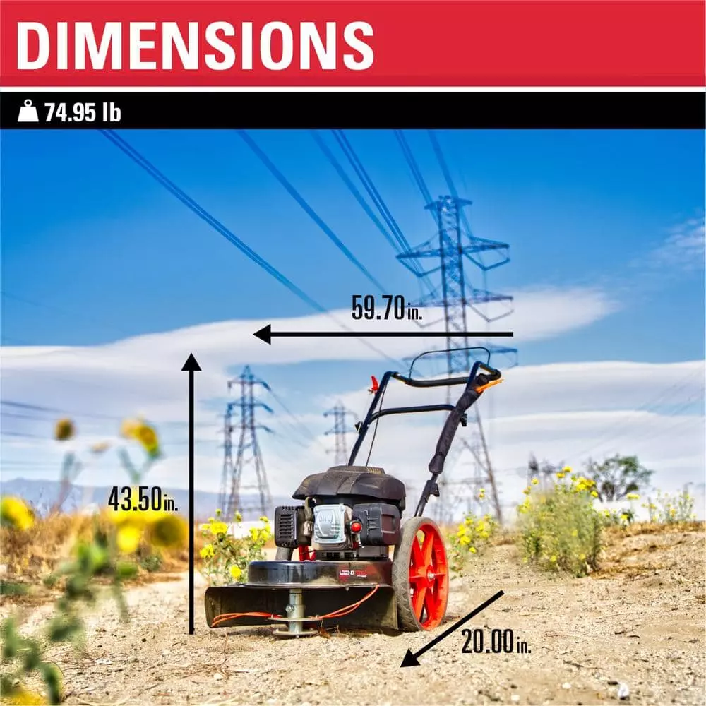 Legend Force 22 in. 173 cc Gas Walk Behind String Trimmer/Mower - Image 5