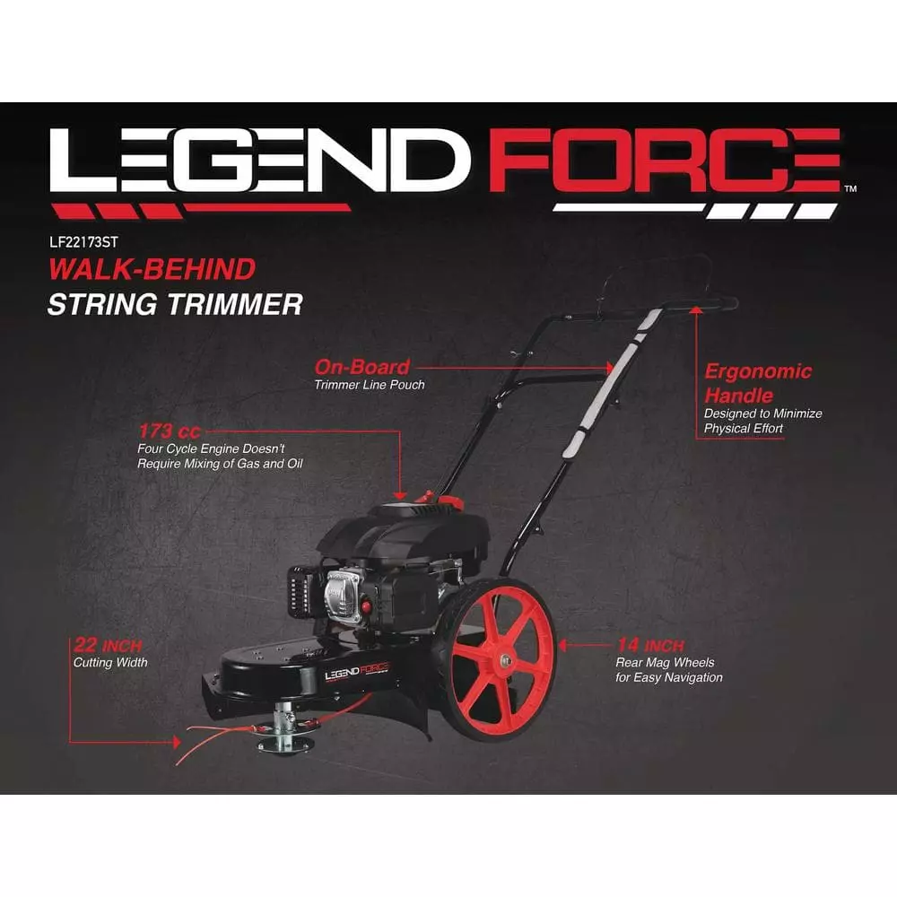 Legend Force 22 in. 173 cc Gas Walk Behind String Trimmer/Mower - Image 8