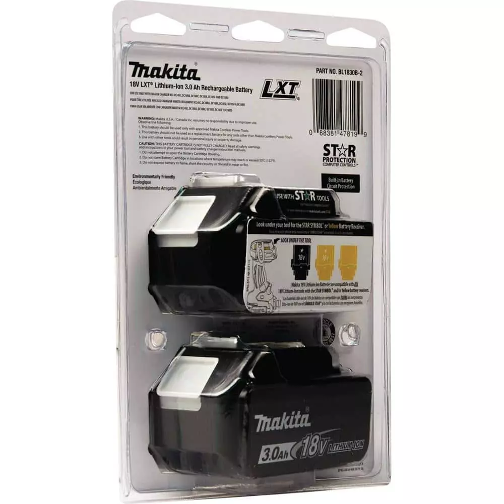 Makita 18V LXT Lithium-Ion High Capacity Battery Pack 3.0Ah with Fuel Gauge (2-Pack) - Image 5