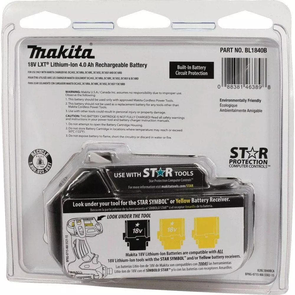 Makita 18V LXT Lithium-Ion High Capacity Battery Pack 4.0Ah with Fuel Gauge - Image 7