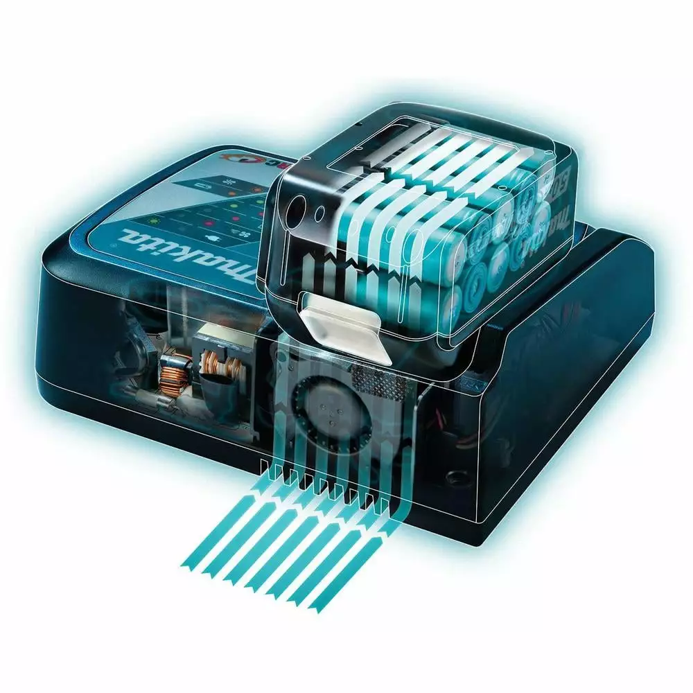Makita 18V LXT Lithium-Ion Battery and Rapid Optimum Charger Starter Pack (5.0Ah) - Image 3