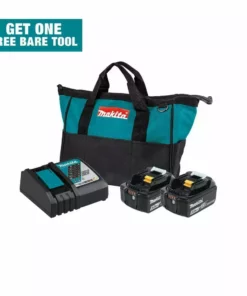 Makita 18V LXT Lithium-Ion Battery and Rapid Optimum Charger Starter Pack (5.0Ah)