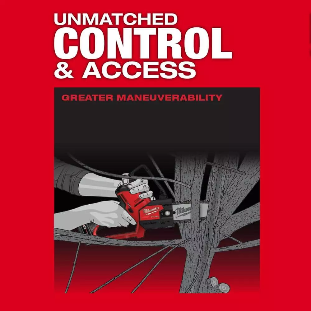 Milwaukee M12 FUEL 12-Volt Lithium-Ion Brushless Cordless 6 in. HATCHET Pruning Saw (Tool-Only) - Image 4