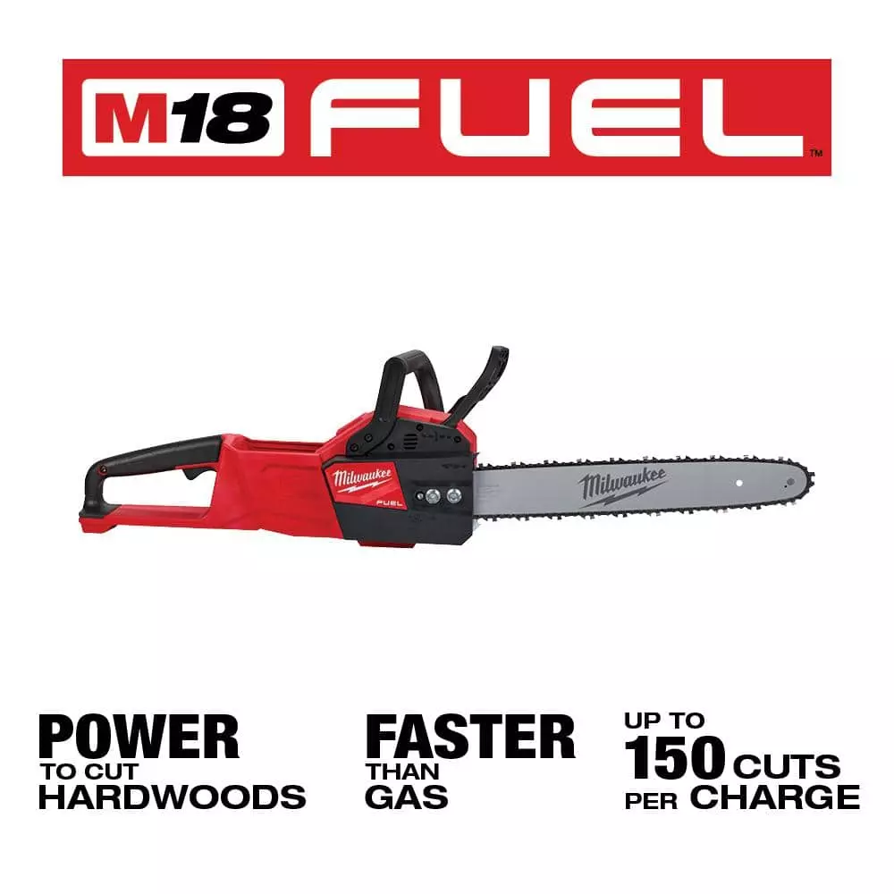 Milwaukee M18 FUEL 18-Volt Lithium-Ion Brushless Cordless 16 in. Chainsaw W/ M18 5.0Ah Battery - Image 5