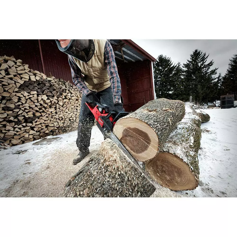 Milwaukee M18 FUEL 18-Volt Lithium-Ion Brushless Cordless 16 in. Chainsaw W/ M18 5.0Ah Battery - Image 13