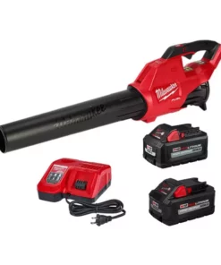 Milwaukee M18 FUEL 120 MPH 450 CFM 18-Volt Brushless Cordless Handheld Blower Kit w/8.0Ah Battery, 6Ah Battery & Rapid Charger