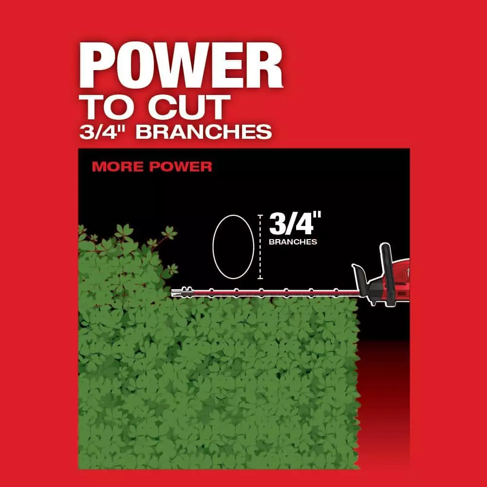 Milwaukee M18 FUEL 24 in. 18-Volt Lithium-Ion Brushless Cordless Hedge Trimmer Kit with 8.0 Ah Battery and Rapid Charger - Image 5