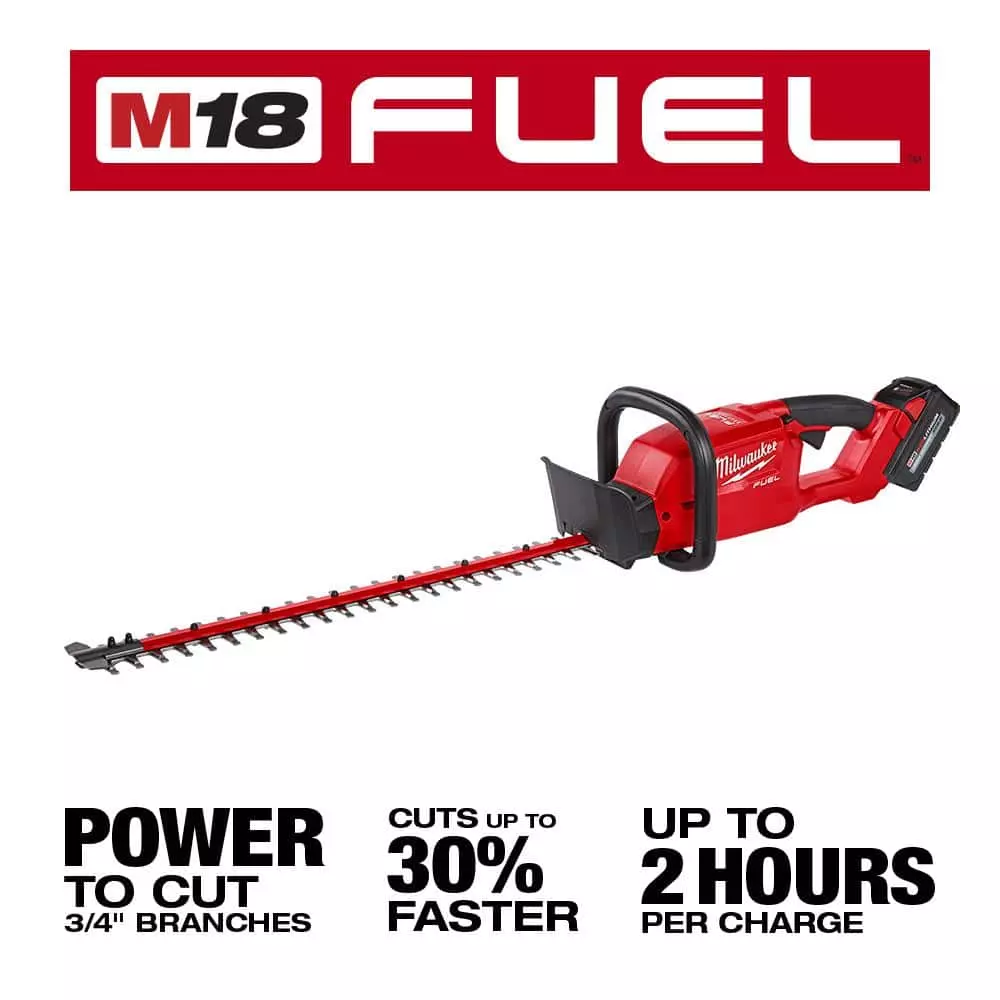 Milwaukee M18 FUEL 24 in. 18-Volt Lithium-Ion Brushless Cordless Hedge Trimmer Kit with 8.0 Ah Battery and Rapid Charger - Image 4