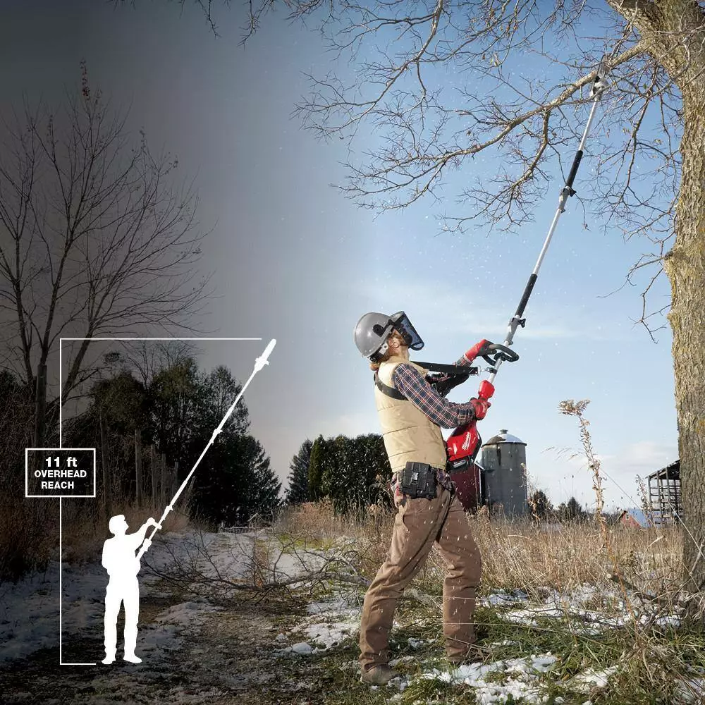 Milwaukee M18 FUEL 10 in. 18V Lithium-Ion Brushless Electric Cordless Pole Saw & M18 FUEL 24 in. Hedge Trimmer Combo Kit (2-Tool) - Image 11