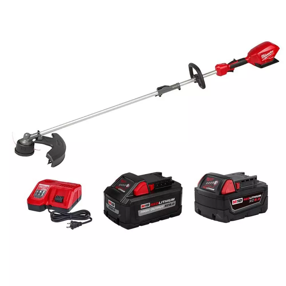 Milwaukee M18 FUEL 18V Lithium-Ion Brushless Cordless Quik-Lok String Trimmer with 8.0 Ah Battery & 5.0 Ah Battery