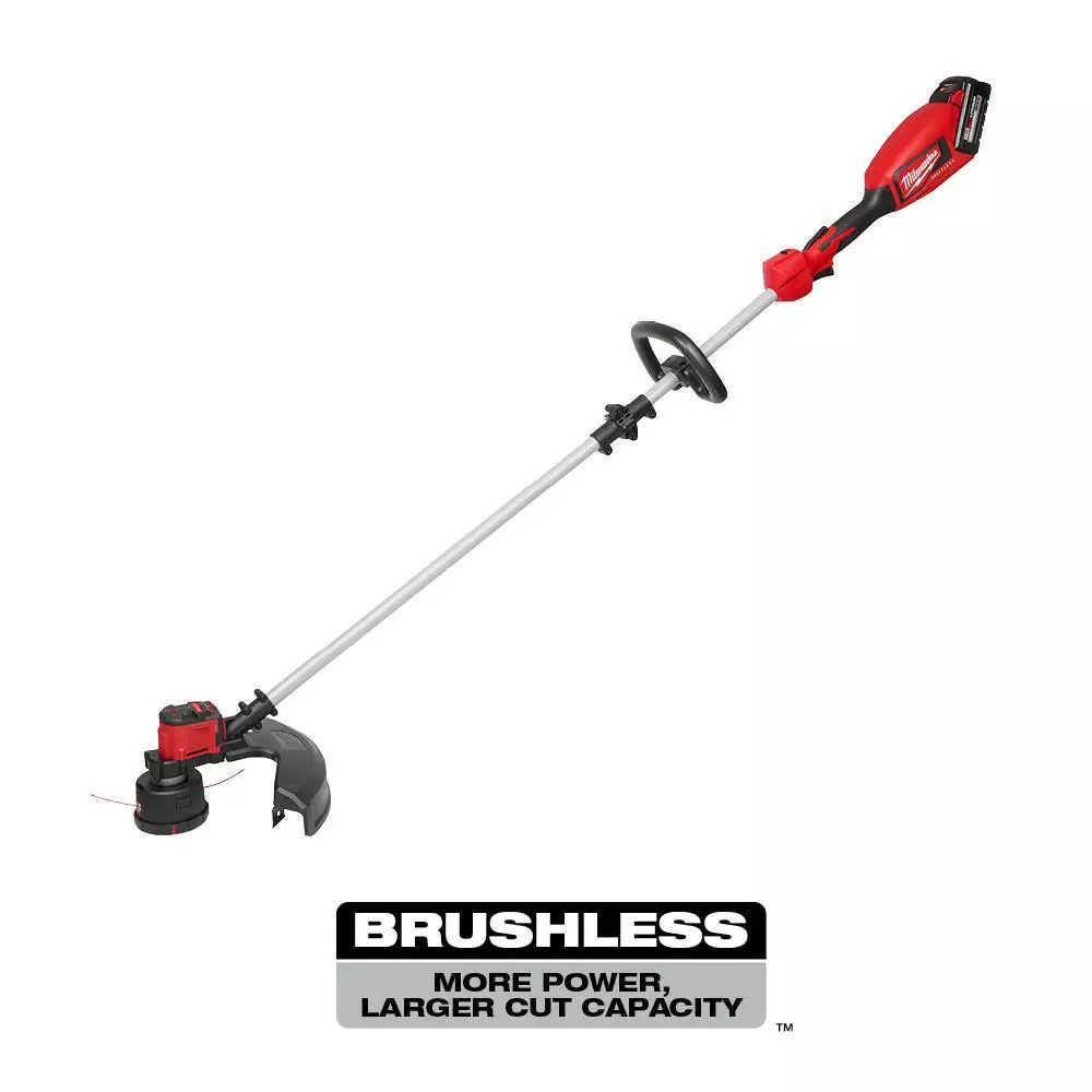 Milwaukee M18 18V Lithium-Ion Brushless Cordless String Trimmer, 6.0 Ah Battery, Charger and M18 FUEL Hedge Trimmer Combo Kit - Image 4