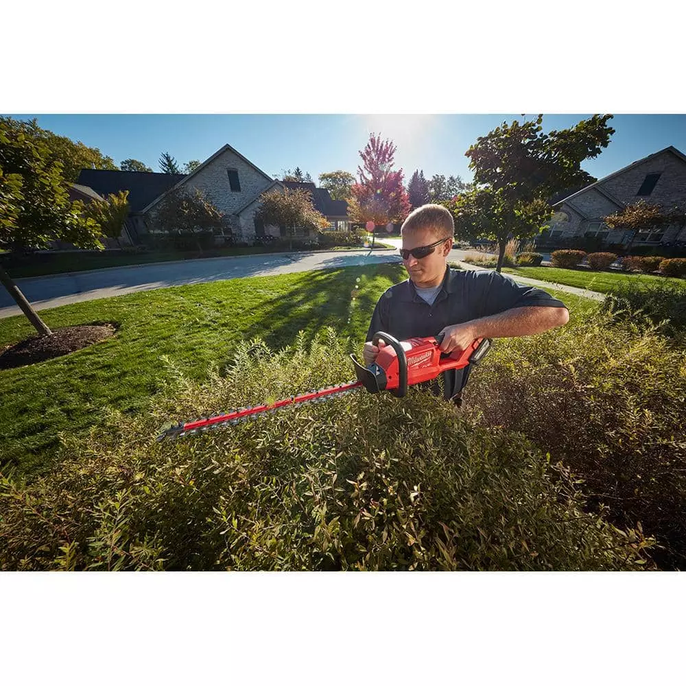 Milwaukee M18 18V Lithium-Ion Brushless Cordless String Trimmer, 6.0 Ah Battery, Charger and M18 FUEL Hedge Trimmer Combo Kit - Image 10