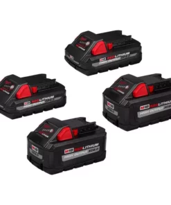 Milwaukee M18 18-Volt Lithium-Ion HIGH OUTPUT XC 8.0 Ah and 3 Ah Battery (4-Pack)