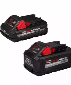 Milwaukee M18 18-Volt Lithium-Ion HIGH OUTPUT XC 8.0 Ah and 3 Ah Battery (2-Pack)