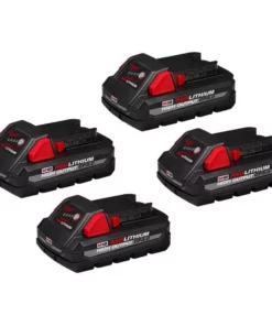 Milwaukee M18 18-Volt Lithium-Ion HIGH OUTPUT CP 3.0 Ah Battery Pack (4-Pack)
