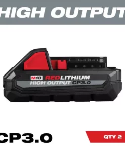 Milwaukee M18 18V Lithium-Ion HIGH OUTPUT CP 3.0Ah Battery Pack (2-Pack)