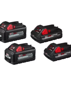 Milwaukee M18 18-Volt Lithium-Ion High Output 6.0Ah and 3.0Ah Battery Pack (4-Pack)