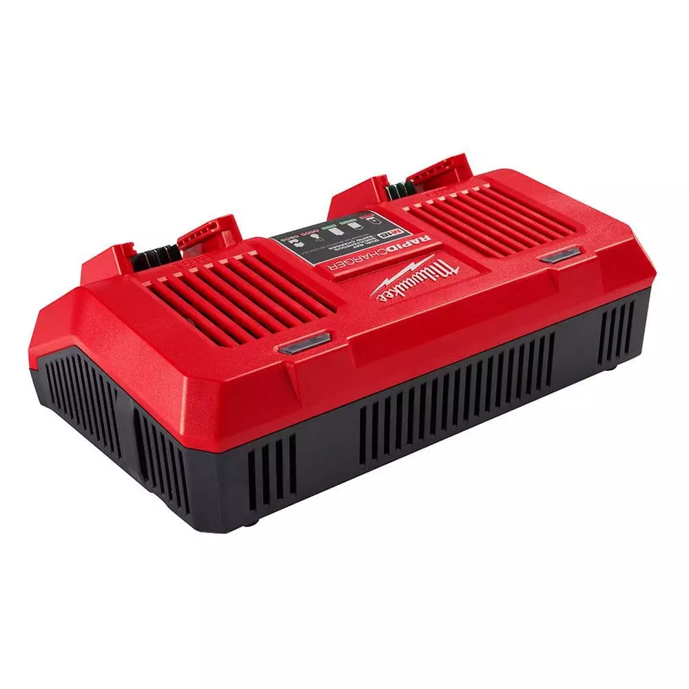 Milwaukee M18 18-Volt Lithium-Ion Dual Bay Rapid Battery Charger with 3.0Ah Battery Pack (2-Pack) - Image 3