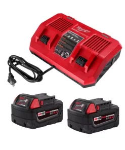 Milwaukee M18 18-Volt Lithium-Ion Starter Kit with Two 5.0 Ah Battery Packs and Dual Bay Rapid Charger