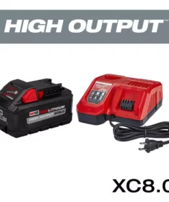 Milwaukee M18 18-Volt Lithium-Ion HIGH OUTPUT Starter Kit with XC 8.0Ah Battery and Rapid Charger