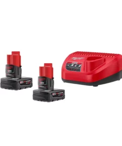 Milwaukee M12 12-Volt Lithium-Ion Starter Kit with Two 6.0 Ah Battery Packs and Charger