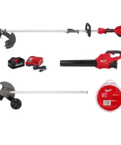 Milwaukee M18 FUEL 18-Volt Brushless Cordless Electric String Trimmer/Blower Combo Kit w/0.080 in. x 150 ft. Line & Edger (3-Tool)