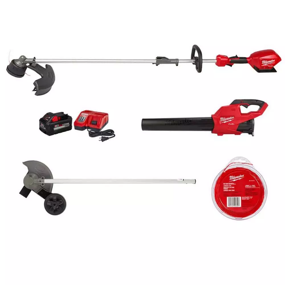 Milwaukee M18 FUEL 18-Volt Brushless Cordless Electric String Trimmer/Blower Combo Kit w/0.080 in. x 150 ft. Line & Edger (3-Tool)