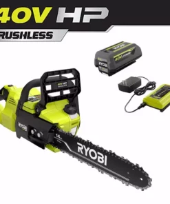 RYOBI 40V HP Brushless 14 in. Cordless Battery Chainsaw with 4.0 Ah Battery and Charger