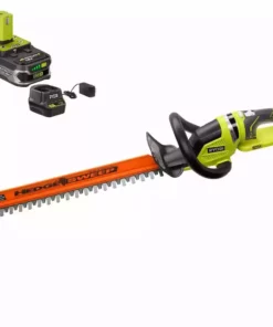 RYOBI ONE+ 18V 22 in. Cordless Battery Hedge Trimmer with 1.5 Ah Battery and Charger