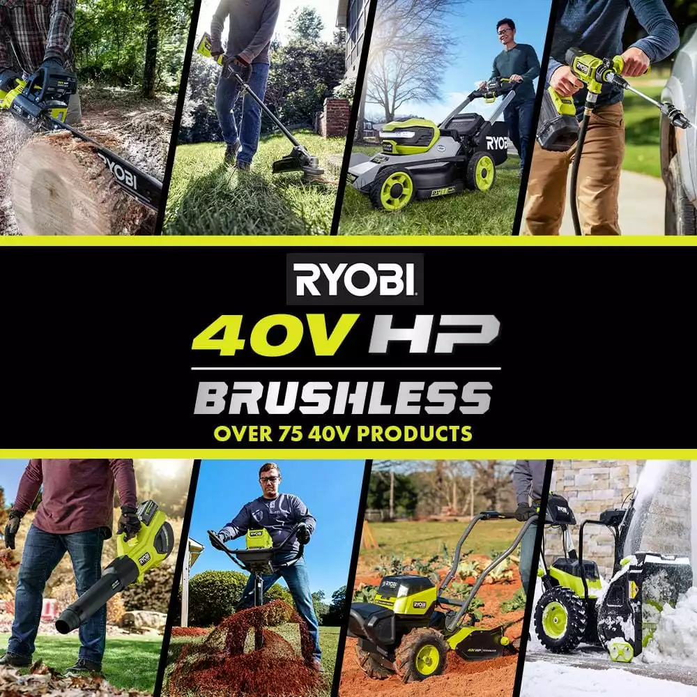 RYOBI 40V HP Brushless Whisper Series 165 MPH 730 CFM Cordless Battery Backpack Blower with (2) 6.0 Ah Batteries and Charger - Image 15