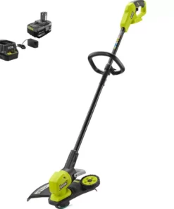 RYOBI ONE+ 18V 13 in. Cordless Battery String Trimmer/Edger with 4.0 Ah Battery and Charger