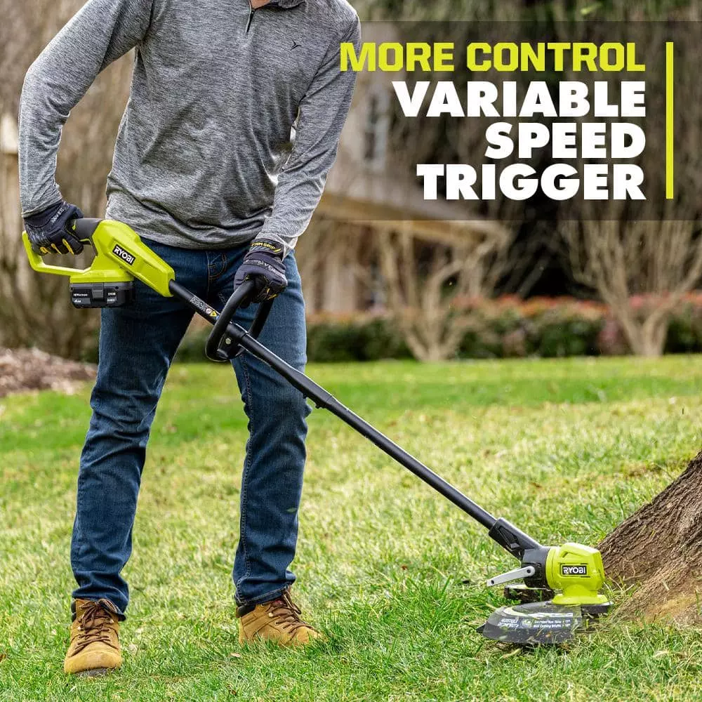 RYOBI ONE+ 18V 13 in. Cordless Battery String Trimmer/Edger with 4.0 Ah Battery and Charger - Image 7