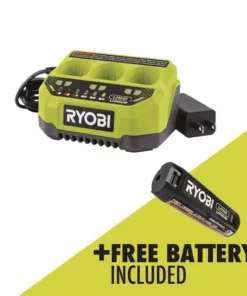RYOBI USB Lithium 3-Port Charger with USB Lithium 2.0 Ah Lithium-ion Rechargeable Battery