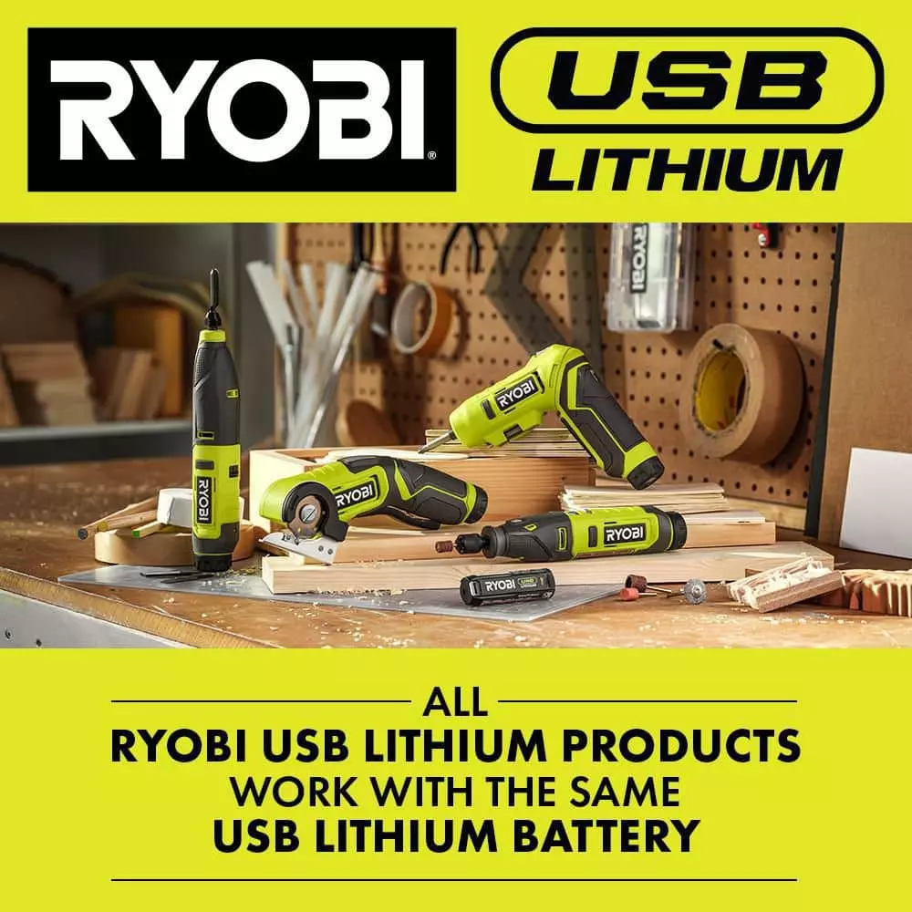 RYOBI USB Lithium 3-Port Charger with USB Lithium 2.0 Ah Lithium-ion Rechargeable Battery - Image 11