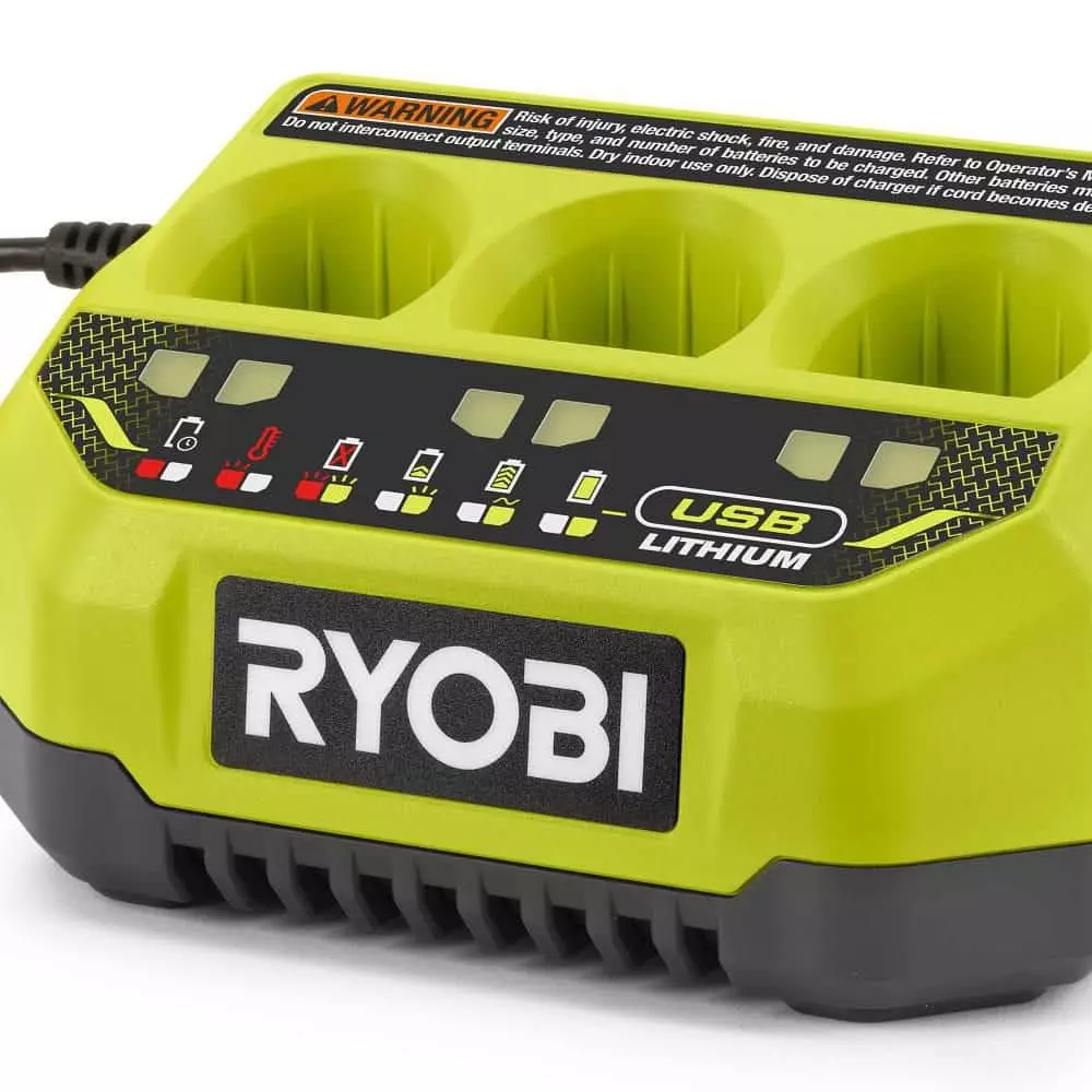 RYOBI USB Lithium 3-Port Charger with USB Lithium 2.0 Ah Lithium-ion Rechargeable Battery - Image 8