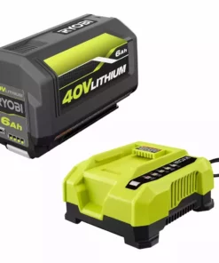 RYOBI 40V Lithium-Ion 6.0 Ah High Capacity Battery and Rapid Charger Kit