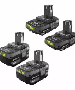 RYOBI ONE+ 18V Lithium-Ion Battery Kit with (2) 4.0 Ah Batteries and (2) 2.0 Ah Batteries