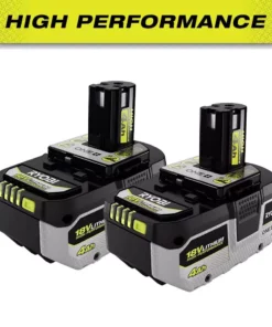 RYOBI ONE+ 18V HIGH PERFORMANCE Lithium-Ion 4.0 Ah Battery (2-Pack)