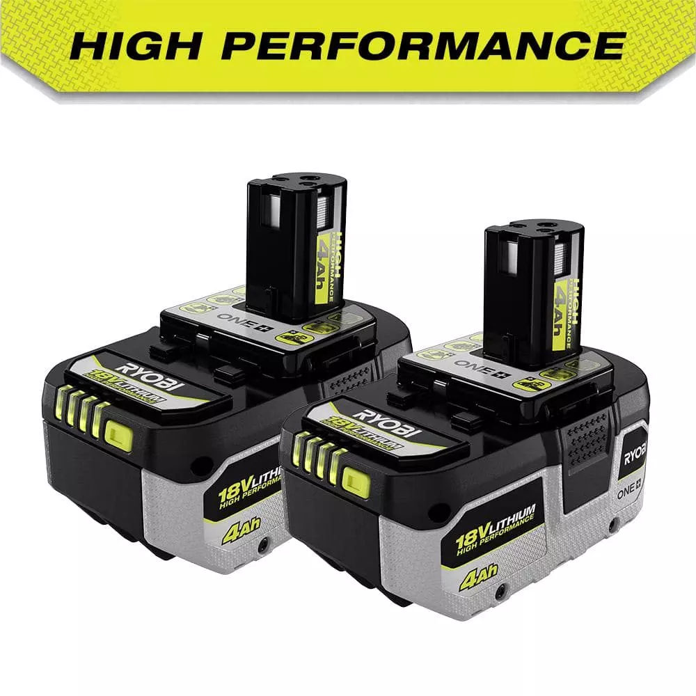 RYOBI ONE+ 18V HIGH PERFORMANCE Lithium-Ion 4.0 Ah Battery (2-Pack)