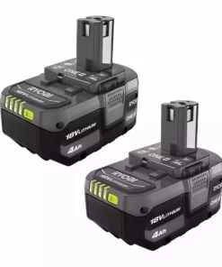 RYOBI ONE+ 18V Lithium-Ion 4.0 Ah Battery (2-Pack)