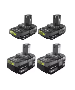 RYOBI ONE+ 18V Lithium-Ion 4.0 Ah Battery (2-Pack) with ONE+ 18V Lithium-Ion 2.0 Ah Compact Battery (2-Pack)