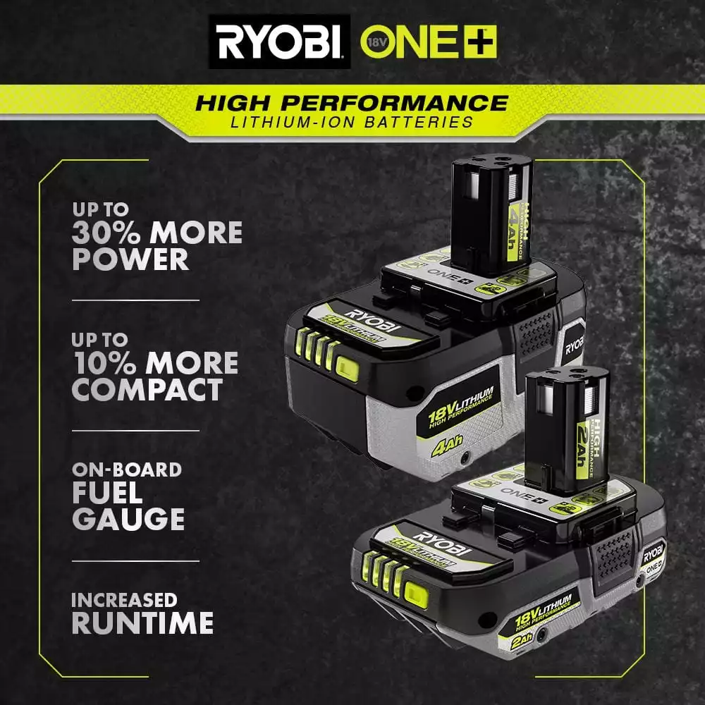 RYOBI ONE+ 18V HIGH PERFORMANCE Lithium-Ion 4.0 Ah Battery and Charger Starter Kit - Image 8