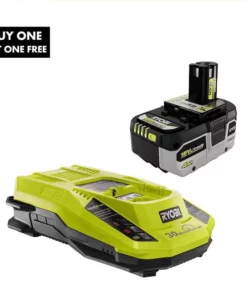 RYOBI ONE+ 18V HIGH PERFORMANCE Lithium-Ion 4.0 Ah Battery and Charger Starter Kit