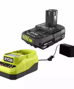 RYOBI ONE+ 18V Lithium-Ion 2.0 Ah Compact Battery and Charger Starter Kit