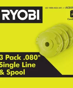 RYOBI Replacement Twisted 0.080 in. Auto Feed Line Spools (3-Pack)