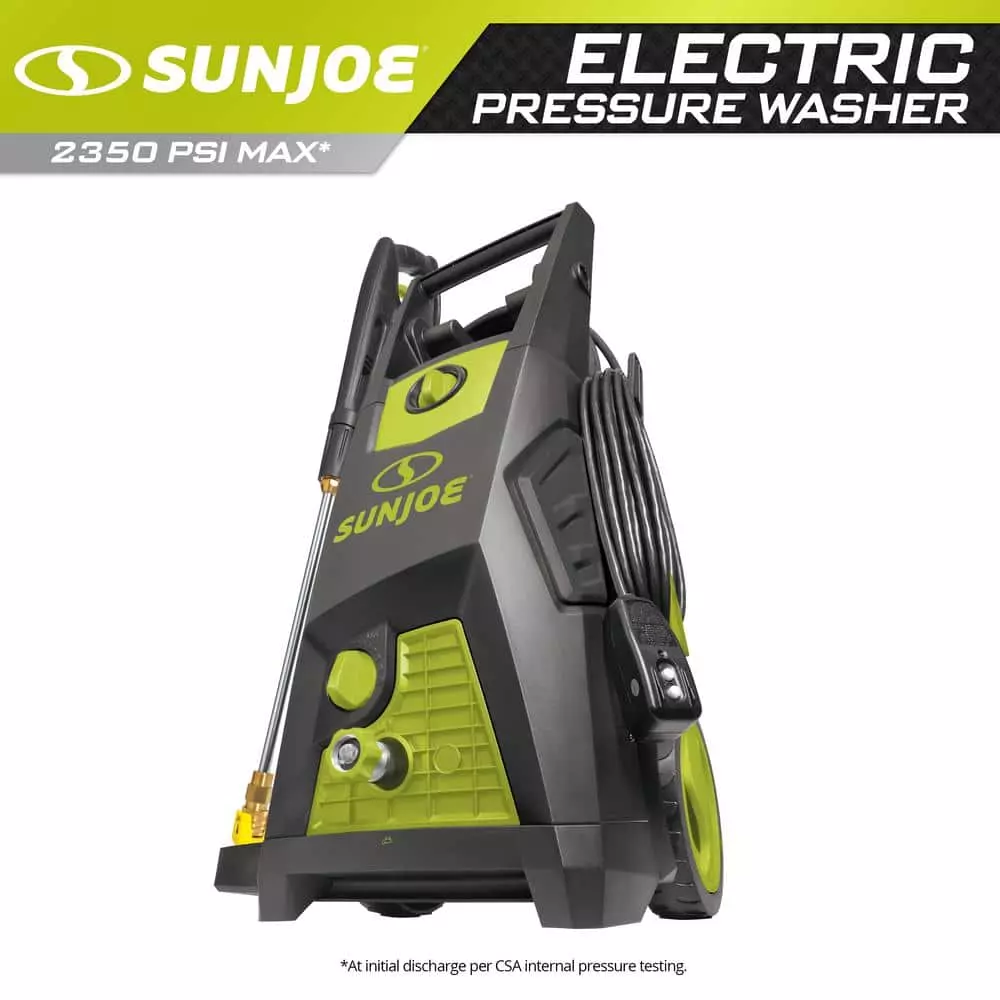 Sun Joe 2350 PSI Maximum 1.8 GPM Cold Water Brushless Induction Electric Pressure Washer with 5-Quick Connect Nozzles