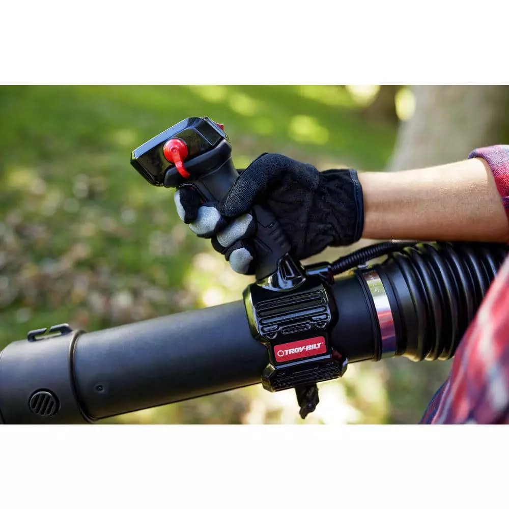 Troy-Bilt 220 MPH 600 CFM 51 cc Full Crank 2-Cycle Gas Backpack Leaf Blower with Tube Mounted Controls - Image 8