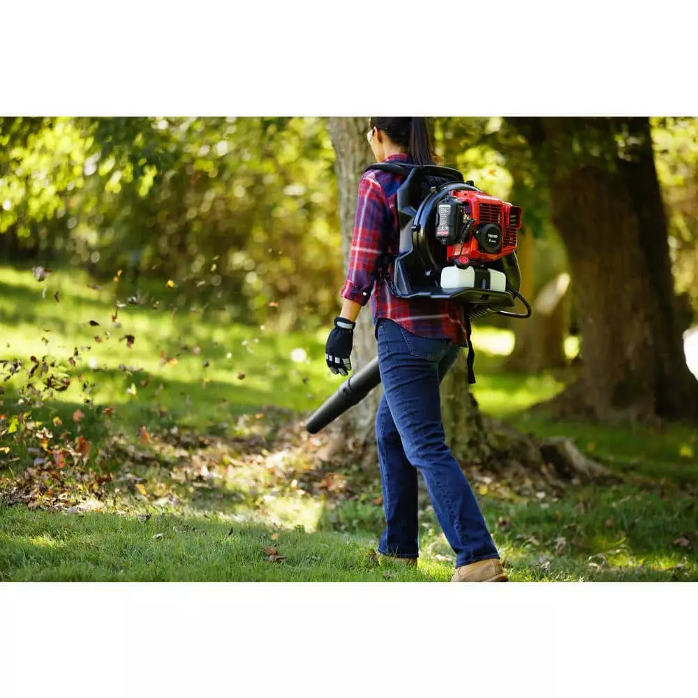 Troy-Bilt 220 MPH 600 CFM 51 cc Full Crank 2-Cycle Gas Backpack Leaf Blower with Tube Mounted Controls - Image 2